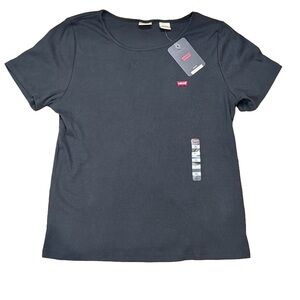 🆕 Levi’s Ribbed Knit Tee | Classic Logo T Shirt | Everyday Basic